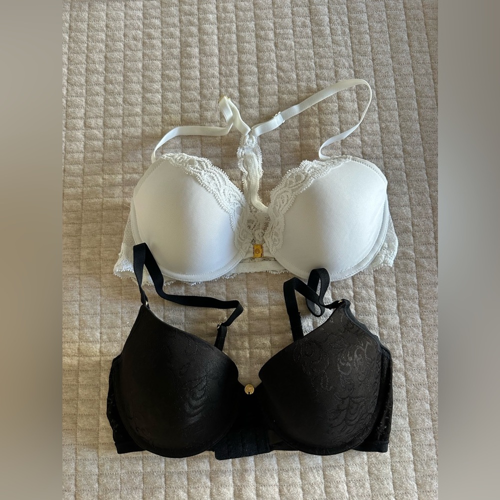 Natori Lace Accent White and Black Bras